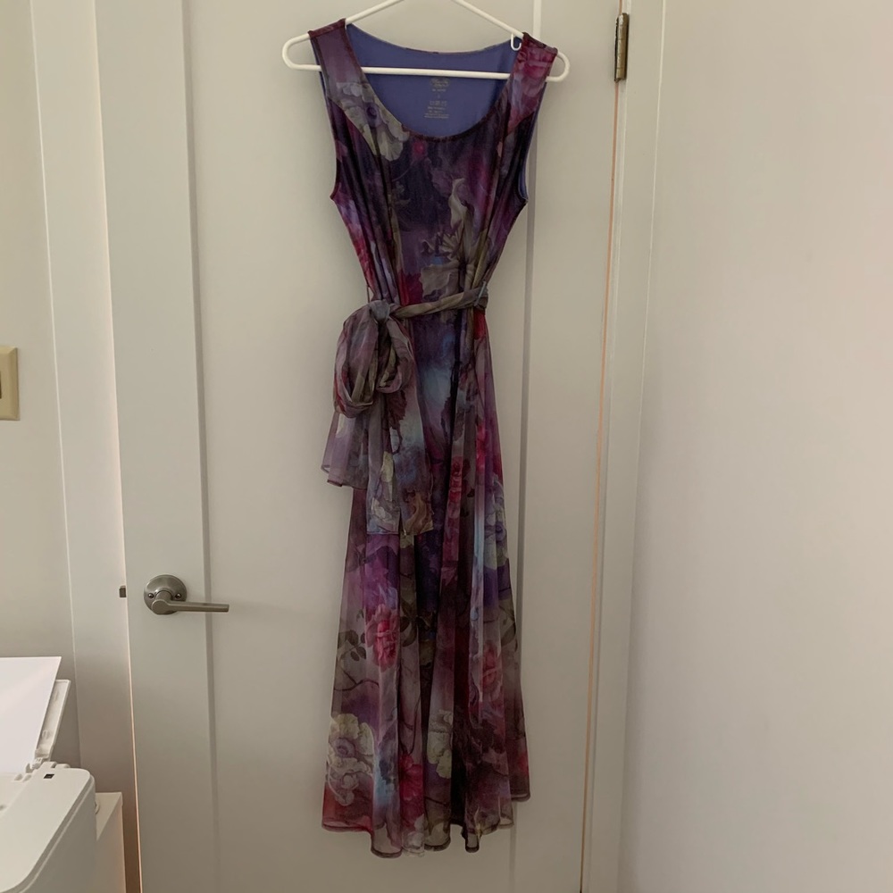 Floral Waist-Defined Dress